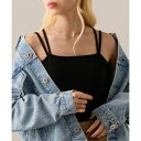 マガジンデモードオンジェナ MAGASIN DE MODE Onjna Painstitch double strap camisole / 天竺カップ付き2本ストラップキャミソール DTK (ブラック)