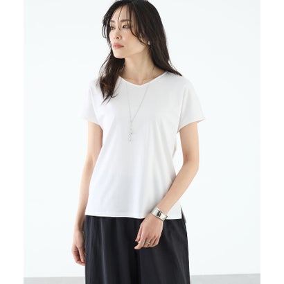 エーシーデザインバイアルファキュービック A/C DESIGN BY ALPHA CUBIC フレンチVネックTシャツ【すごツヤ】 （オフホワイト）