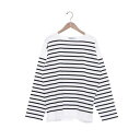 モン ケメル MONT KEMMEL MONT KEMMEL モンケメル カットソー ロンT 長袖 Tシャツ ボーダー BASQUE SHIRT BORDER (ホワイト×ブラック)