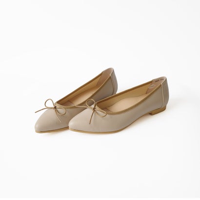 ポインター pointer [ポインター] パンプス 本革 バレエシューズ レディース 靴 黒 日本製 シンプル PO1058 （トープ）