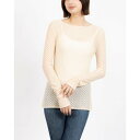 デニーローズ DENNY ROSE 穴あきボートネックニット (CREAM)