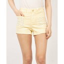 ガウディ GAUDI 綿ツイル製品染めショートパンツ (ストーンアリ) (YELLOW)
