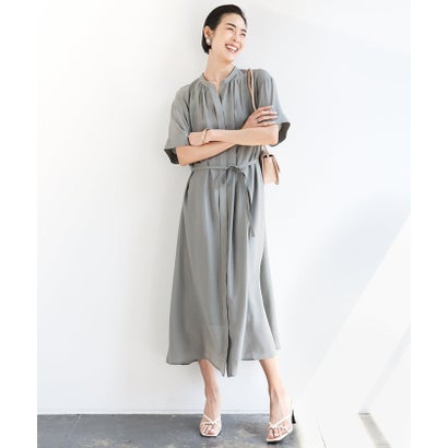 ミッシェルクラン MICHEL KLEIN 3WAYロングシャツワンピース (グレー) ミッシェルクラン MICHEL KLEIN 3WAYロングシャツワンピース (グレー)