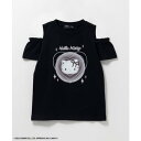 マックハウス Mac-House サンリオキャラクターズ ハローキティ 肩あきTシャツ (ブラック)