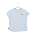 プティマイン petit main 【GOODPRICE冷感】刺繍半袖Tシャツ (L・ブルー)