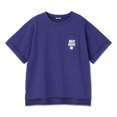 マリークワント MARY QUANT ロールアップスリーブ Tシャツ (ネイビー)