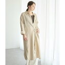 イェッカ ヴェッカ YECCA VECCA 2wayフレンチリネンロングシャツワンピース (ベージュ)