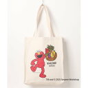 フルーツオブザルーム FRUIT OF THE LOOM SESAME STREET meets FRUIT OF THE LOOM illust Tote Bag C (オフホワイト)
