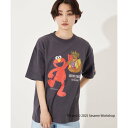 フルーツオブザルーム FRUIT OF THE LOOM SESAME STREET meets FRUIT OF THE LOOM Illust T-Shirt F (ブラック)
