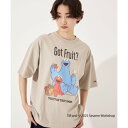 フルーツオブザルーム FRUIT OF THE LOOM SESAME STREET meets FRUIT OF THE LOOM Illust T-Shirt B (S・ベージュ)
