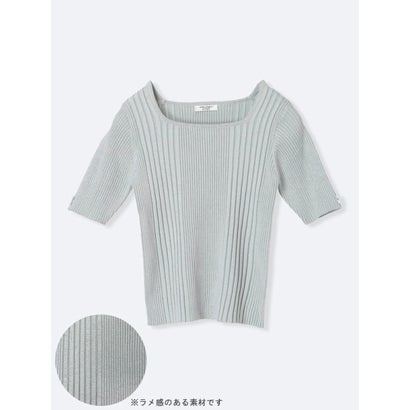 ルディックパーク Ludic Park リネンライクスクエアネックニット （緑）