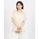 ミ・デゥー mi・deu・・・ 天竺ミニロゴフレンチ袖Tシャツ (ベージュ)