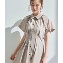 ルイルエブティック RUIRUE BOUTIQUE 洗える | タック & フレア ロング シャツワンピース | レディース おしゃれ きれいめ オフィスカジュアル 通勤服 休日コーデ シャツワンピ ワンピース (