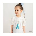 ブランシェス branshes 【DisneyCollection/ディズニーコレクション】スパンコール×パフ袖Tシャツ (オフホワイト)