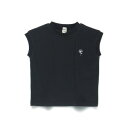 ブランシェス branshes 【WEB限定/DRC】アソートロゴフレンチスリーブトップス (ブラック)
