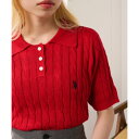 ユーエスポロアッスン U.S. POLO ASSN. 【U.S. POLO ASSN.】限定商品 ロイヤルケーブル ニットポロシャツ (レッド)