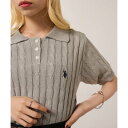ユーエスポロアッスン U.S. POLO ASSN. 【U.S. POLO ASSN.】限定商品 ロイヤルケーブル ニットポロシャツ (グレー)