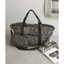 カシュカシュ cache cache パッカブルナイロンボストン (レオパード)
