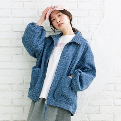 サブストリート マイスタンダード sabstreet my standard 【sabstreet bis】【web限定】【大きいサイズ】 15号(3L) デニムスタンドブルゾン (ブルー)