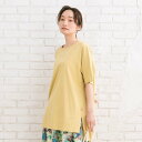 サブストリート マイスタンダード sabstreet my standard 【sabstreet bis】【web限定】【大きいサイズ】 15号(3L) USAコットンステップヘムベーシックTシャツ (イエロー)(4)