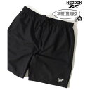リーボック Reebok 水陸両用 ショートパンツ サーフトランクス メンズ 夏 水着 海水パンツ 海パン ハーフパンツ ショーツ【返品不可商品】 (ブラック)