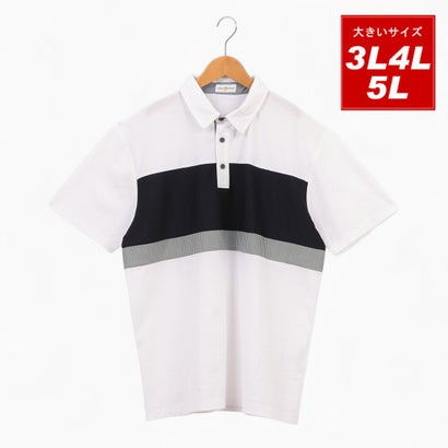 マルカワ MARUKAWA 大きいサイズ 3L 4L 5L UV/DRY/STRETCH 機能素材 カットサッカー地 切替 ポロシャツ..