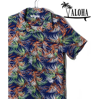 マルカワ MARUKAWA レーヨン アロハシャツ 半袖 ハワイアンシャツ 開襟シャツ (柄1)