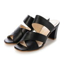 シューギャラリーオオタ SHOE GALLERY OTA クロスデザインヒールサンダル (BL)
