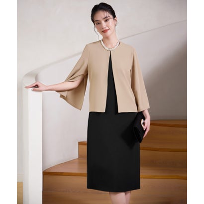 ドレスプラス DRESS+ 高見えジャケットで差がつくセットアップ (モカ)