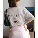 コンバース CONVERSE ポンチ素材 バック刺繍Tシャツ (ベージュ)