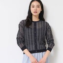 デッサン Dessin 【洗える】シアーカラフルボーダーカーディガン(S~L) (ネイビー(394))