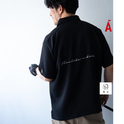 アダバット ストリーム ADABAT STREAM 撥水加工 櫻井貴史コラボ STREAMポロシャツ (ブラック(019))