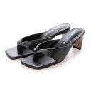 モード エ ジャコモ MODE ET JACOMO スクエアトゥトングミュール (ブラック)