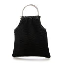 カシュカシュ cache cache メッシュ金手トート (BK)