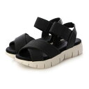 ニューヨークスターズ ボブソン NEW YORK STARS BOBSON 甲クロスベルト ゴムストラップサンダル (BLK)