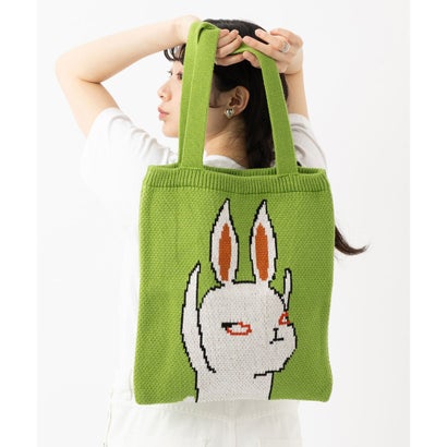 エモニーク emonique ニットトートバッグ （グリーン）