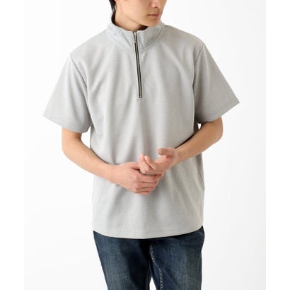 エムケーミッシェルクラン オム MK MICHEL KLEIN HOMME ハーフジップカットソー （ライトグレー）