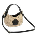 マリークワント MARY QUANT ラタンデイジーパッチ 2WAYショルダー (ブラック)