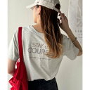 クラシカルエルフ Classical Elf シンプルなのに格上げ感。オーガニックコットン100%前後2wayロゴ刺繍&フロッキーTシャツ(半袖) (オートミール)