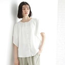ザ ショップ ティーケー (ウィメン) THE SHOP TK(Women) 前後2WAY袖フレアブラウス【シワになりにくい/接触冷感/UV/洗える】 (オフホワイト(003))