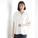 ザ ショップ ティーケー (ウィメン) THE SHOP TK(Women) バレルシャツ【シワになりにくい/接触冷感/UV/洗える】 (オフホワイト(003))