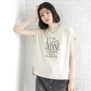 ザ ショップ ティーケー (ウィメン) THE SHOP TK(Women) アソートロゴTシャツ【シワになりにくい/接触冷感/UV/洗える】 (グレージュ(150))