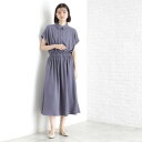 ザ ショップ ティーケー (ウィメン) THE SHOP TK(Women) リラックスワンピース【シワになりにくい/接触冷感/UV/洗える】 (パープル(082))