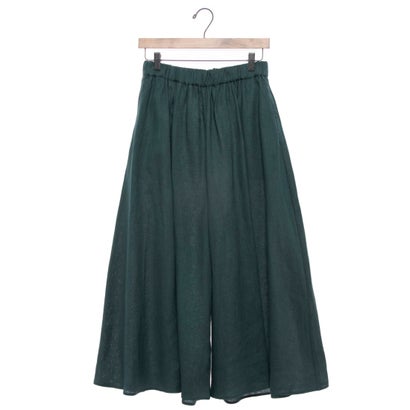モトマチゼラール 元町ゼラール フレンチリネンキュロット風パンツ （グリーン）