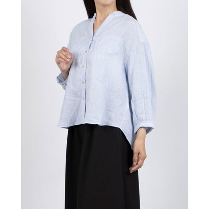 モトマチゼラール 元町ゼラール カンクリーニリネン100％スタンドネックシャツ(製品) （ミックス）