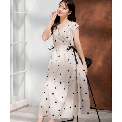 ノエラ Noela 【15周年】リネンタッチドットワンピ （オフホワイト）のサムネイル
