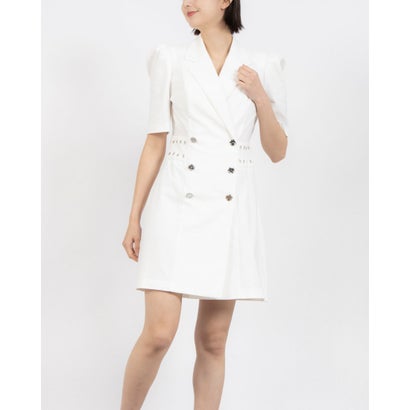 デニーローズ DENNY ROSE 丸カンポイントダブルブレストワンピース (WHITE) デニーローズ DENNY ROSE 丸カンポイントダブルブレストワンピース (WHITE)