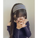 スタイロ styiro エンブロイリボンテープワイドカチューシャ(ブルー)