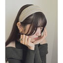 スタイロ styiro エンブロイリボンテープワイドカチューシャ(グレー)