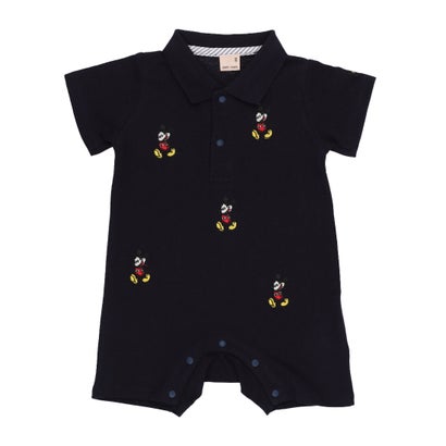 プティマイン petit main 【Disney】刺繍ポロカバーオール【返品不可商品】 (コン)